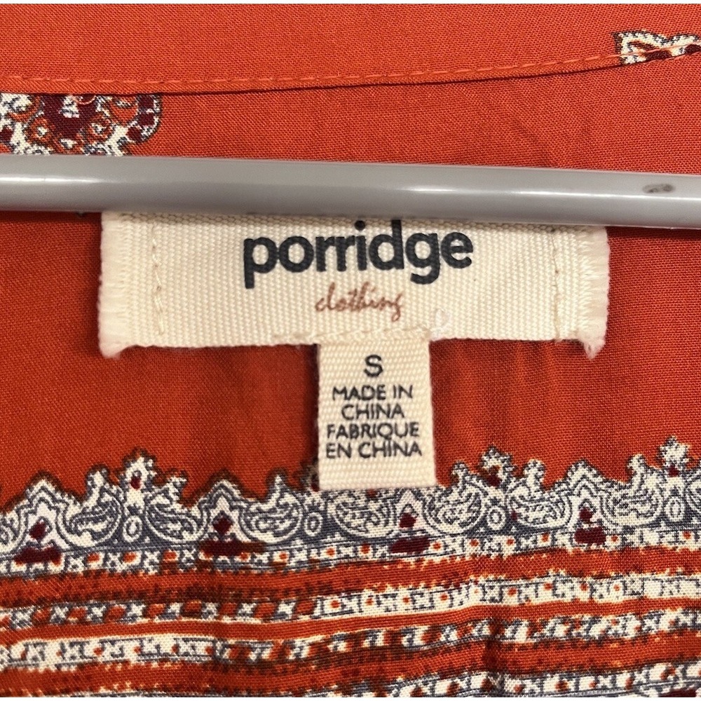 Anthropologie Porridge Isabel Scarf Print Puff Sleeve Belted Mini Dress Size S - Picture 5 of 7